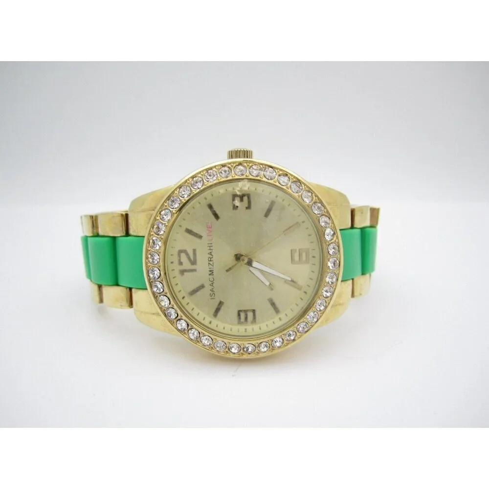 Women Isaac Mizrahi Live Quartz WR Analog 38mm Round‎ Watch (H497) 